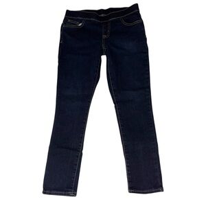 Cat & Jack Girls Size 10 Plus Mid-Rise Pull-On Jeggings Dark Blue